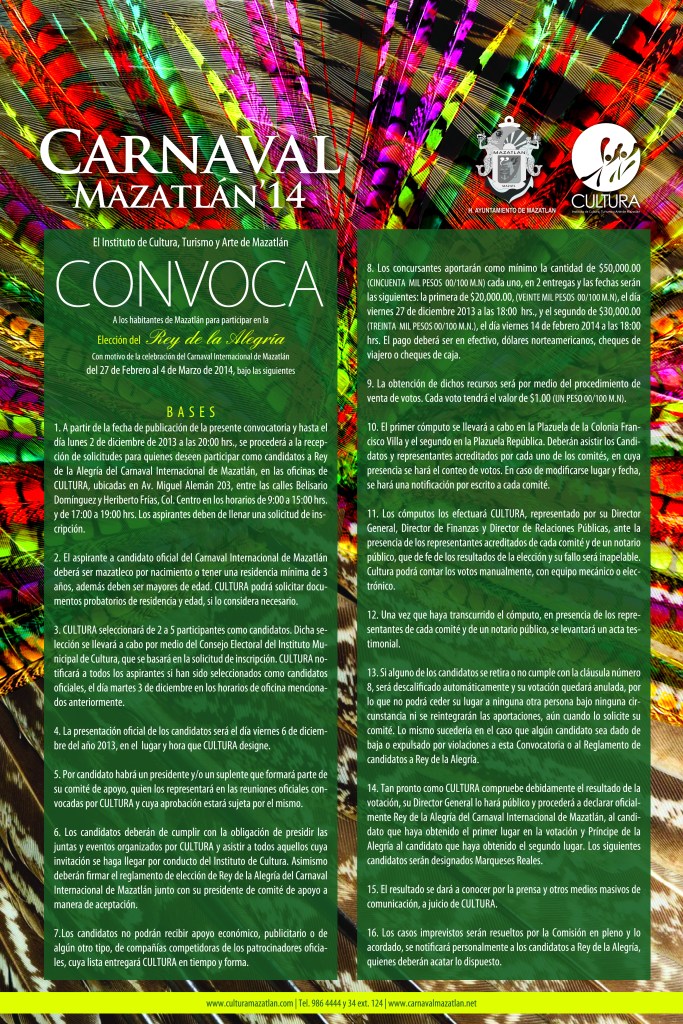 Rey de la Alegría - Convocatoria14